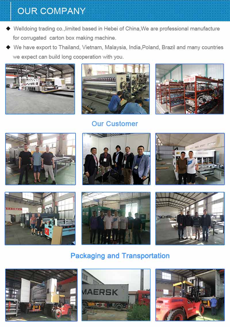 Customer come to factory inspection 4 color printing die cutting machine