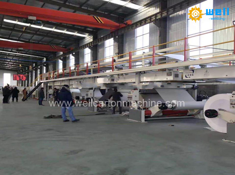 Cardboard production line