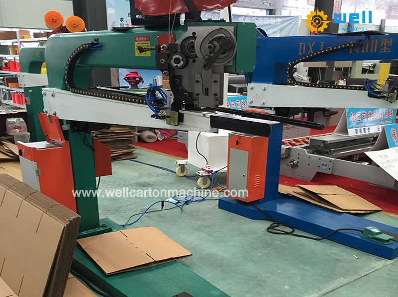 Manual corrugated box stitching machine
