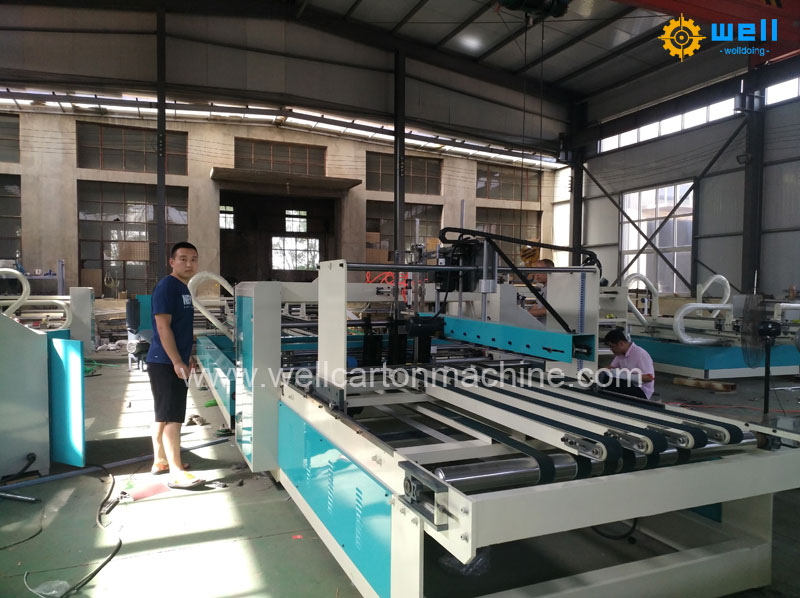 Corrugated carton box auto folder guler machine