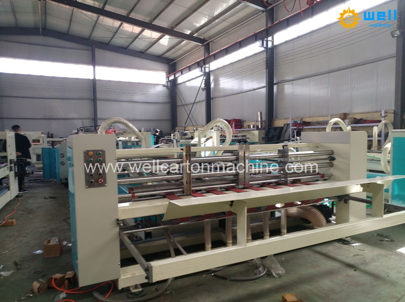 Corrugated carton box auto folder guler machine