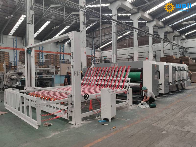 Multicolor carton flexo printer slotter die cutter machine