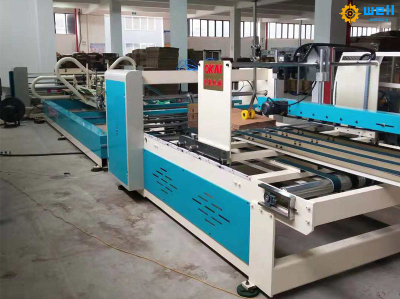 high speed automatic carton gluing folding machine