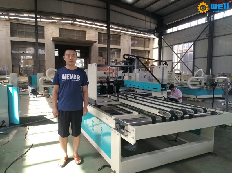 Automatic cardboard gluer folder machine