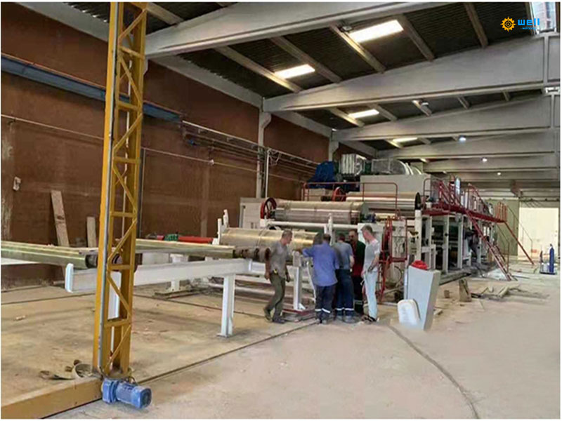 Scraper type coating machine paper coating line