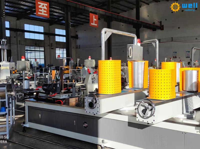 Automatic spiral paper tube making production line
