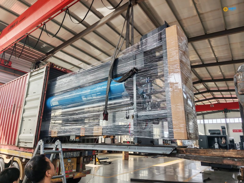 2-Color Automatic Flexo Printing Slotting Die-Cutting Machine Exported to Poland