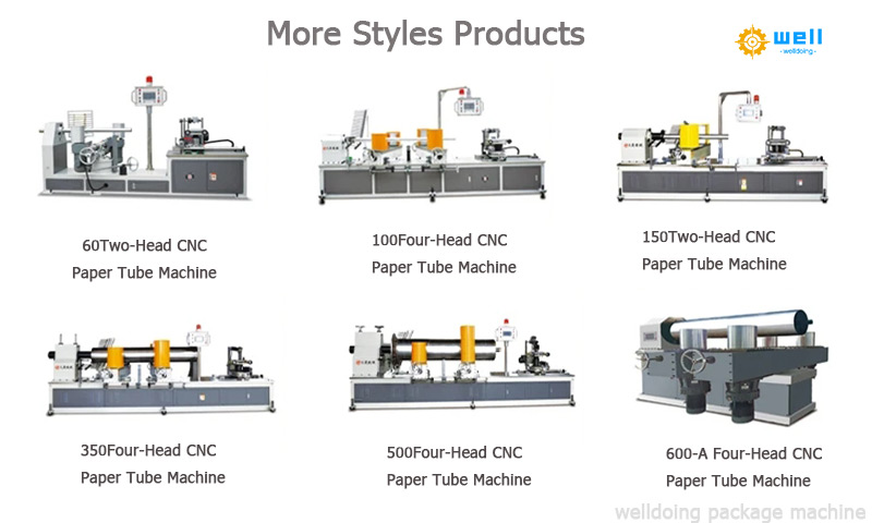 Four-heads multi cutters paper tube winding production line Four-heads multi cutters paper tube winding production line