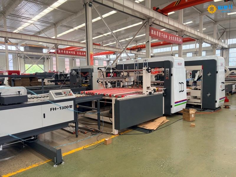 Automatic cardboard gluer folder machine