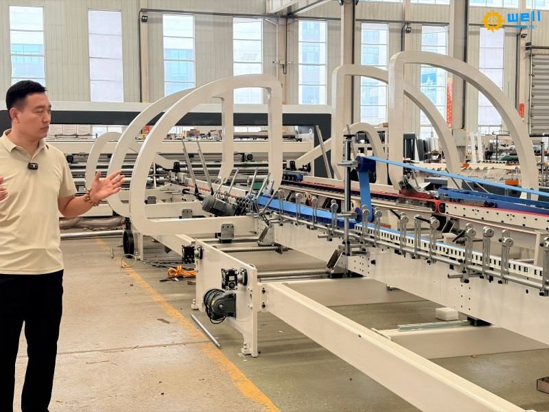 Automatic cardboard gluer folder machine