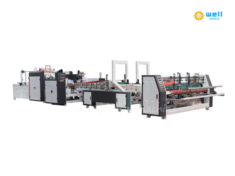 High speed corrugated box folder gluer machine