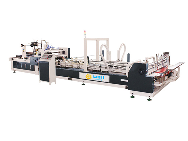 Automatic box folding gluing stitching machine