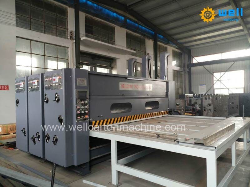 China Chain Feeding Type Cardboard Flexo Printing Machine 