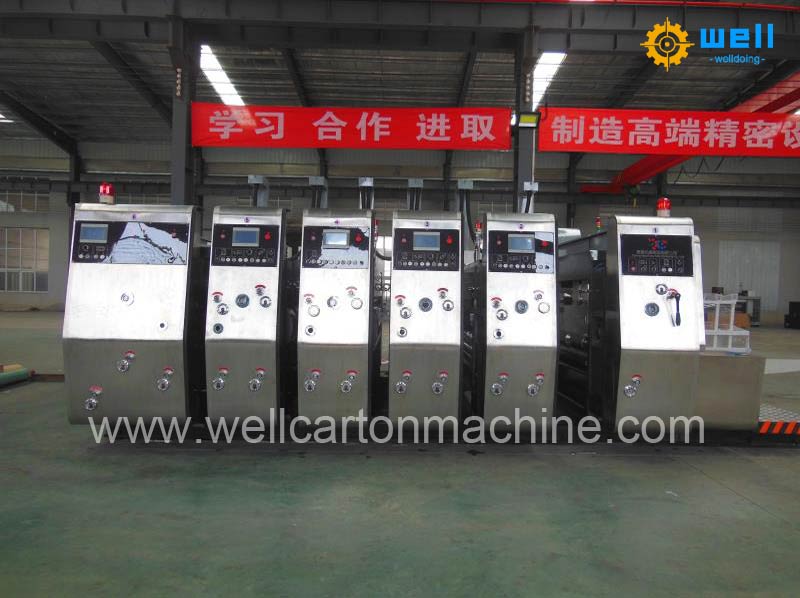 4 colors automatic flexo printing slotting die cutting equipment