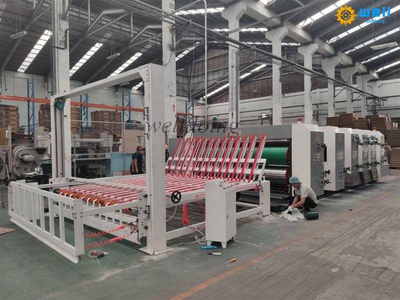 Multicolor carton flexo printer slotter die cutter machine