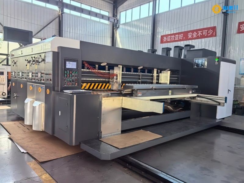 2 color automatic printer slotting die cutting machine