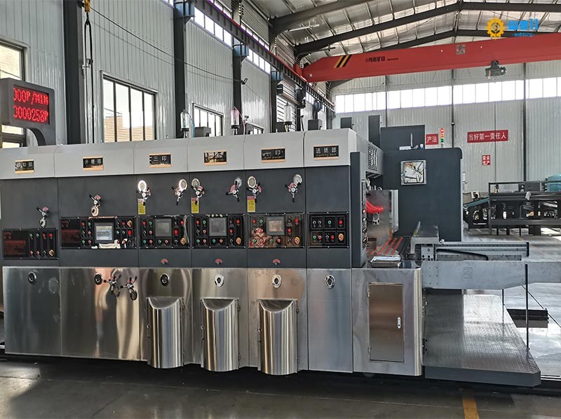 4 colors automatic flexo printing slotting die-cutting machine