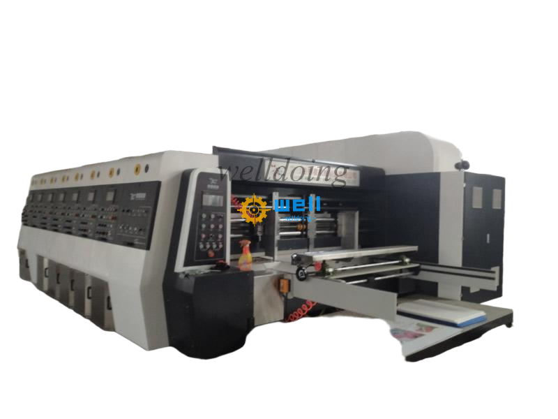WD-series automatic flexo ink printer slotter die cutter with stacker machine