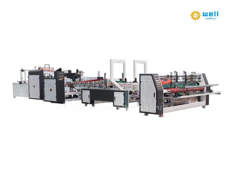 WD-Automatic Carton Folder Gluer Stitching Machine | Glue & Stitch Cartons